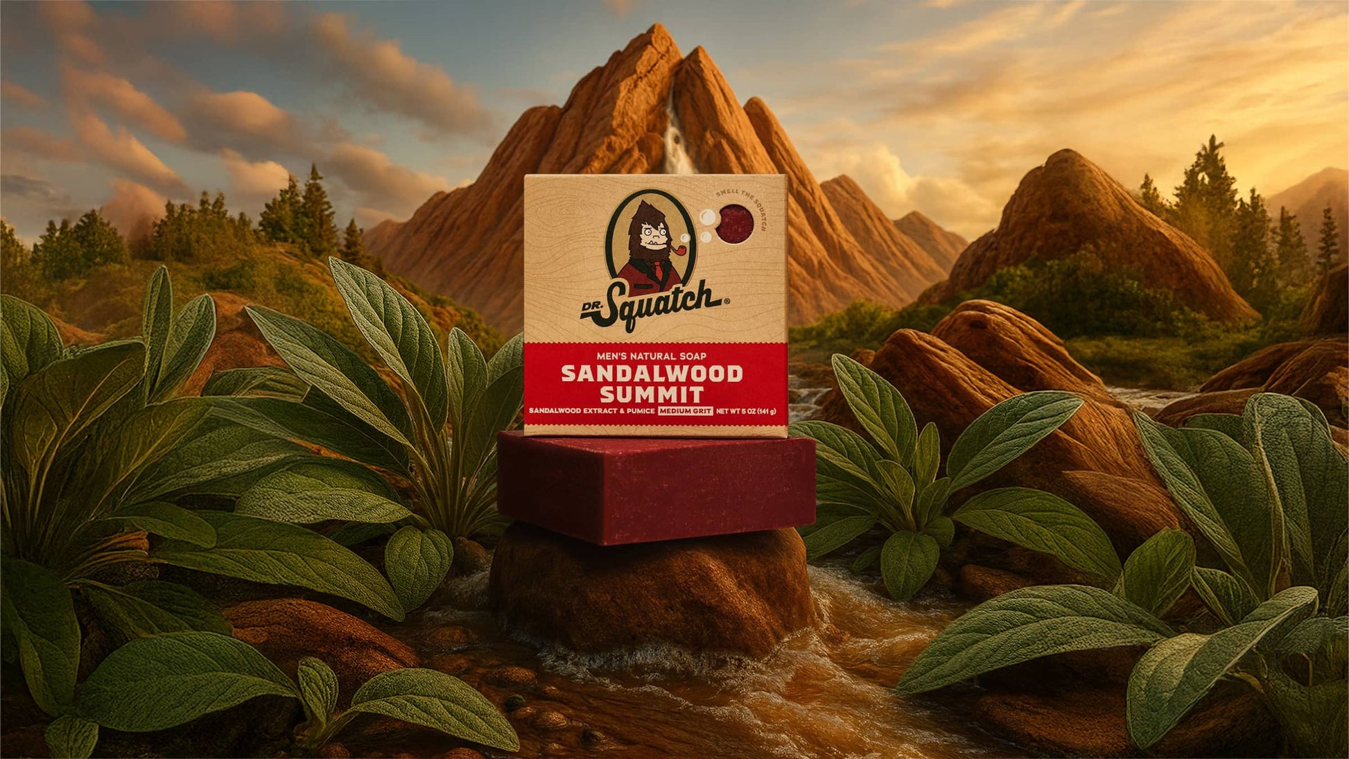 Cedarwood & Sandalwood Bar Soap - hero shot