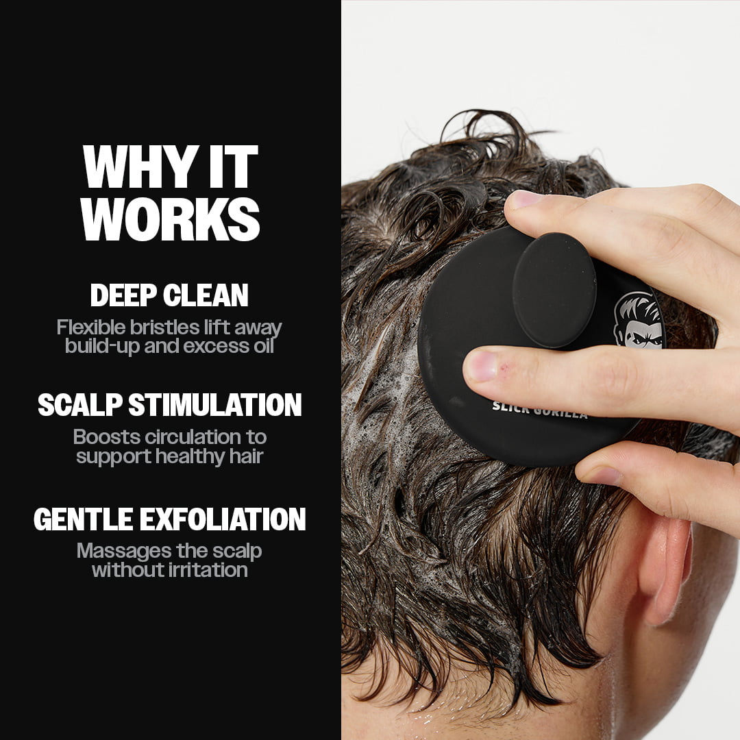 Silicone Scalp Scrubber - in use