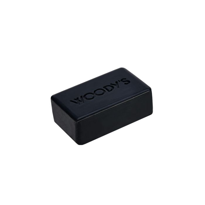 Activated Charcoal Black Bar Soap - unwrapped bar